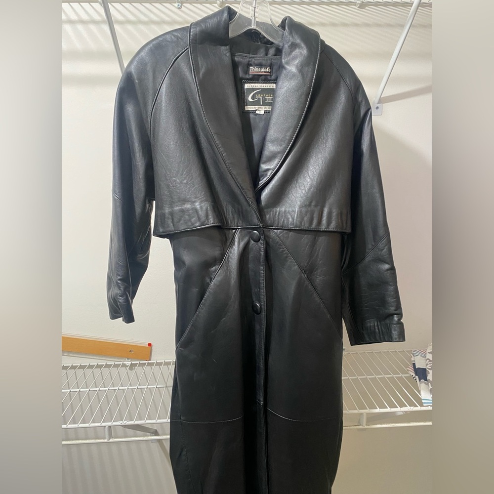 Womens Global Identity G-III Leather Trench Coat
